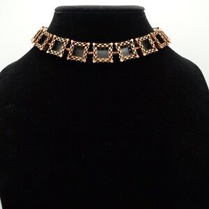 Pure Decadence Found in this stunning Renoir  “Ebony Lace” Copper Chocker